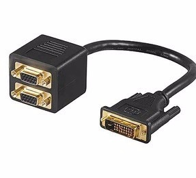 CABO CONVERSOR Y DVI MACHO X 2 VGA