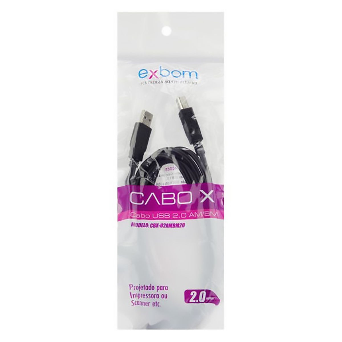 CABO USB IMPRESSORA 2M EXBOM - P