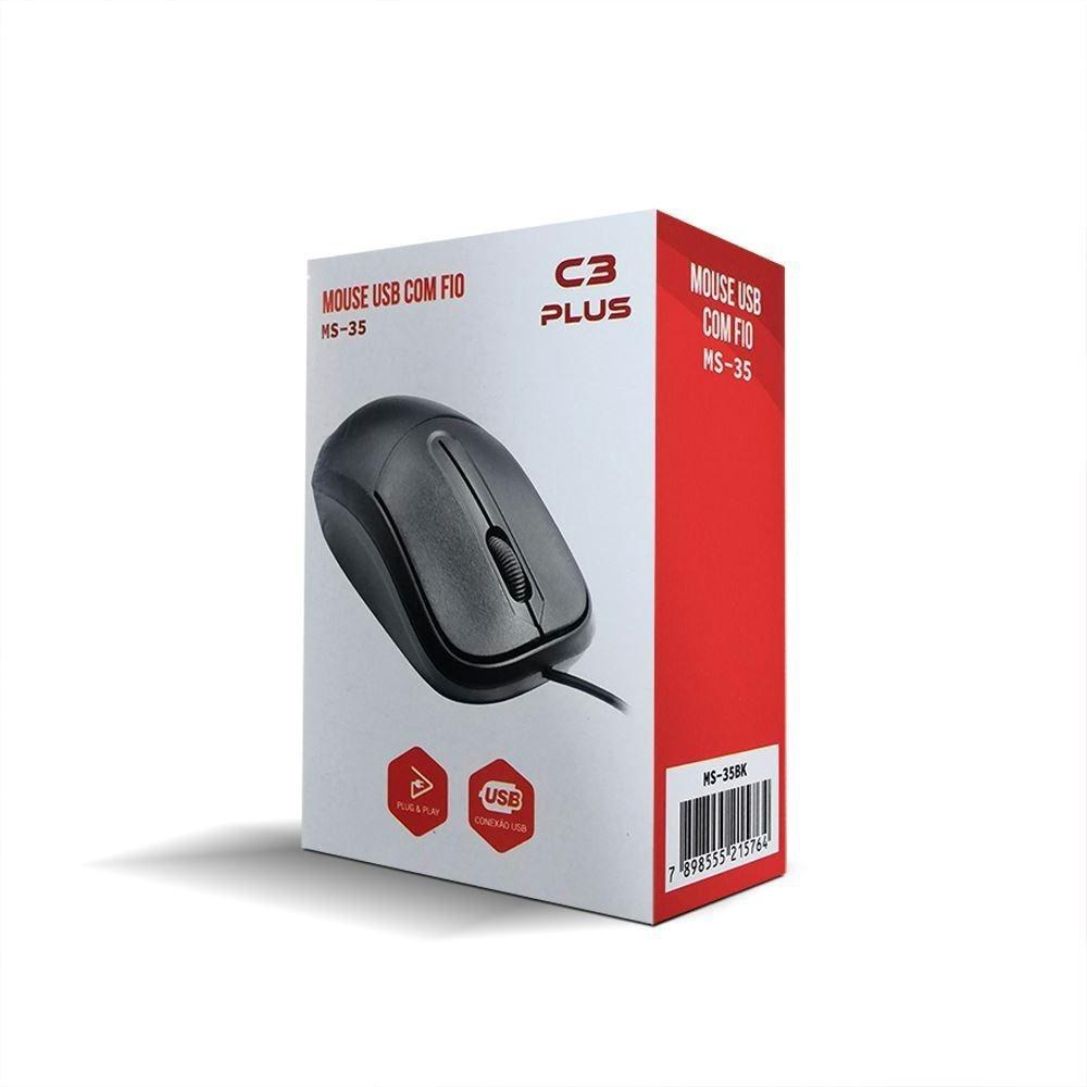 MOUSE USB BASICO MS-35BK C3T - P3