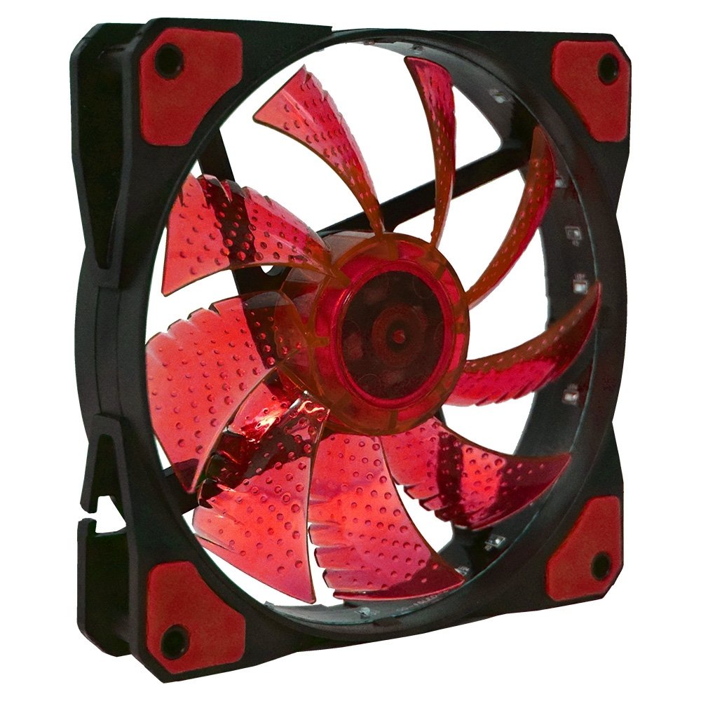 COOLER FAN P/ GABINETE 120MM LED VERMELHO - KMEX