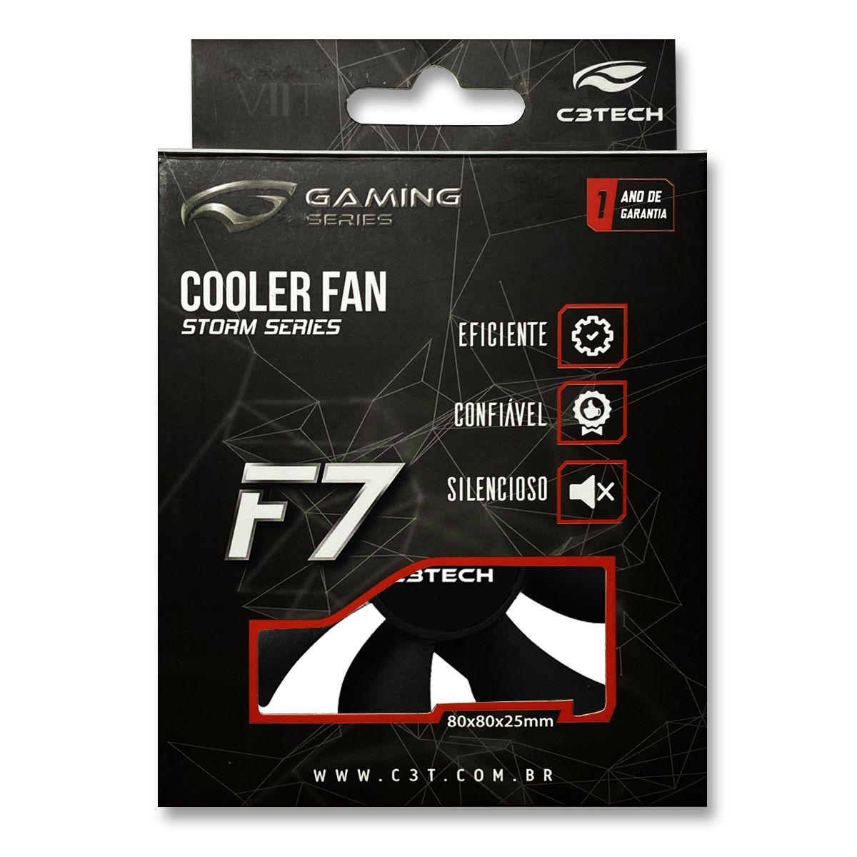 COOLER FAN P/ GABINETE 120MM F7 STORM C3T - P