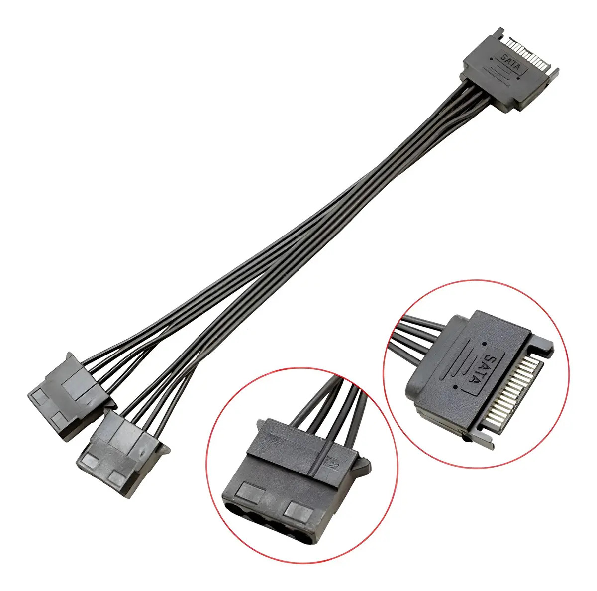 CABO Y DE ENERGIA SATA MACHO P/ IDE MOLEX FEMEA