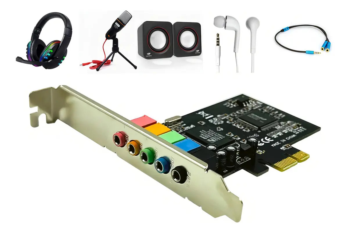PLACA SOM PCI-E 6 CANAIS 5.1