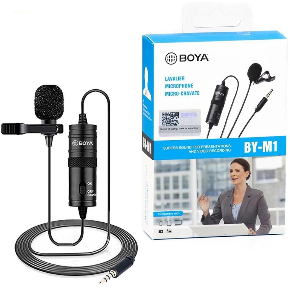 MICROFONE CONDENSADOR P2 BOYA BY-M1 OMNIDIRECIONAL