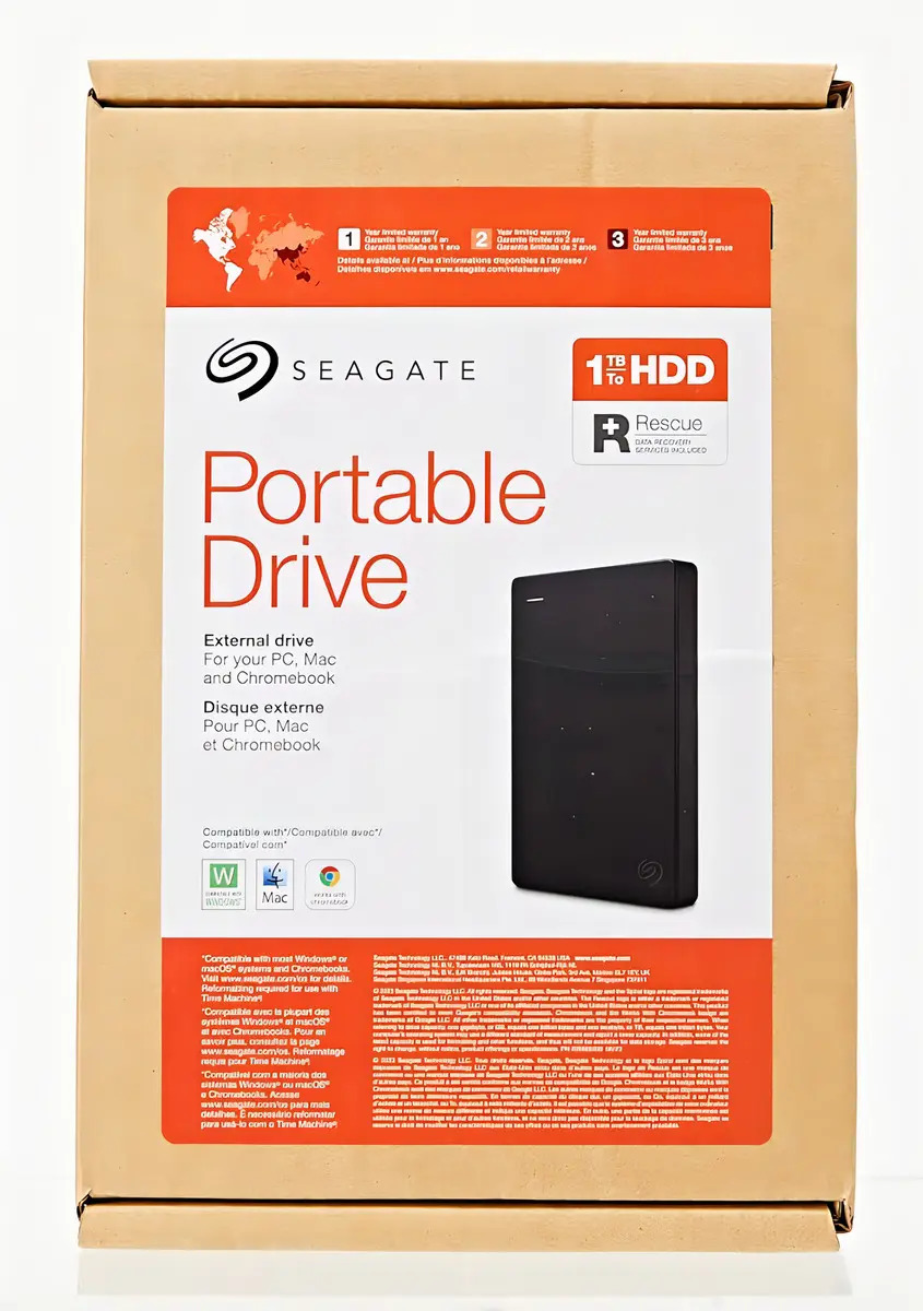 HD EXTERNO 1TB PORTATIL SEAGATE - PRETO