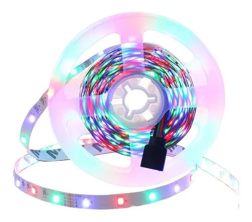 FITA LED RGB 5M C/ FONTE E CONTROLE - MAYLER