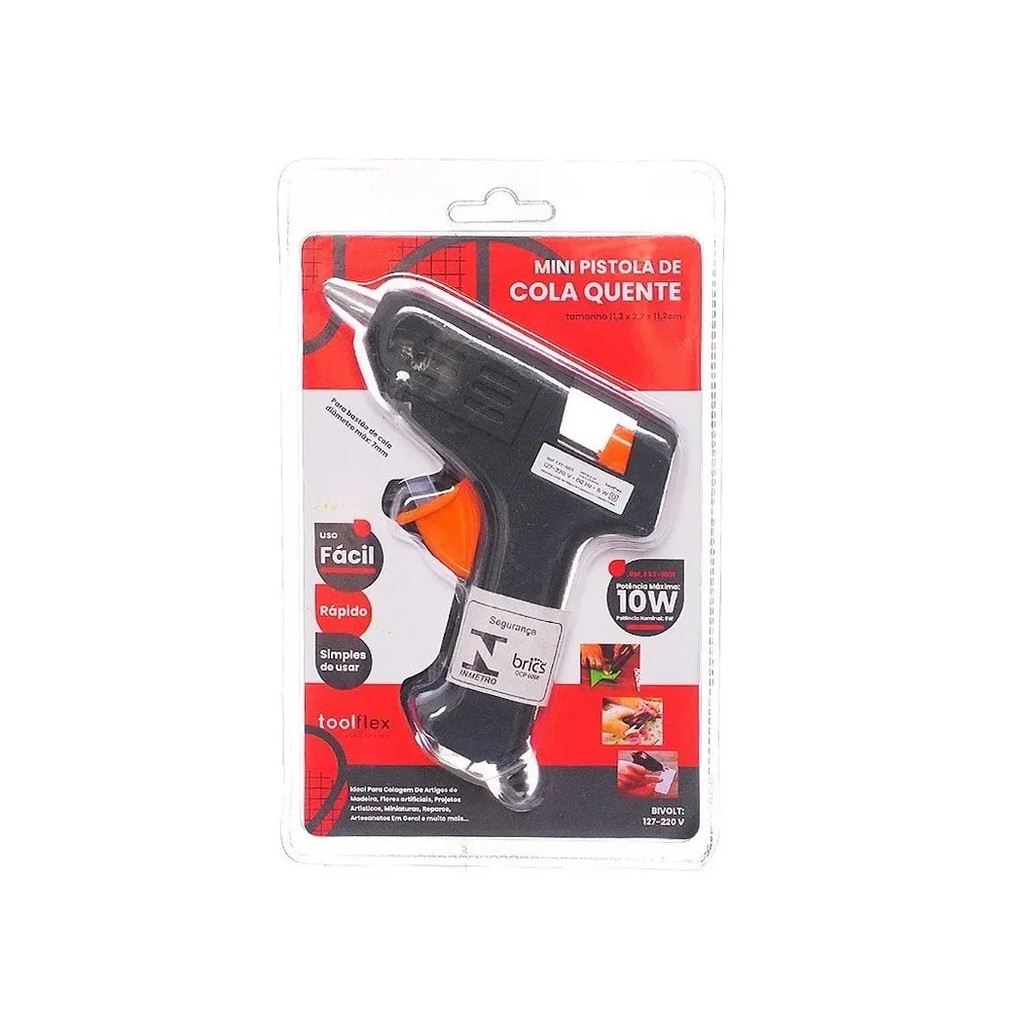 PISTOLA COLA QUENTE PEQUENA 10W - TOOLFLEX