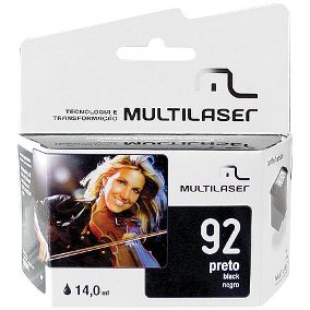 CARTUCHO COMPATIVEL 92XL BLACK MULTILASER