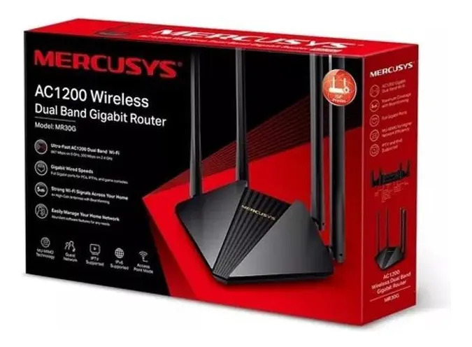ROTEADOR MERCUSYS AC 1200 867 MBPS MR30G