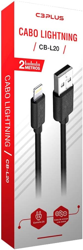 CABO DADOS LIGHTNING 2M CB-L20BK C3TECH