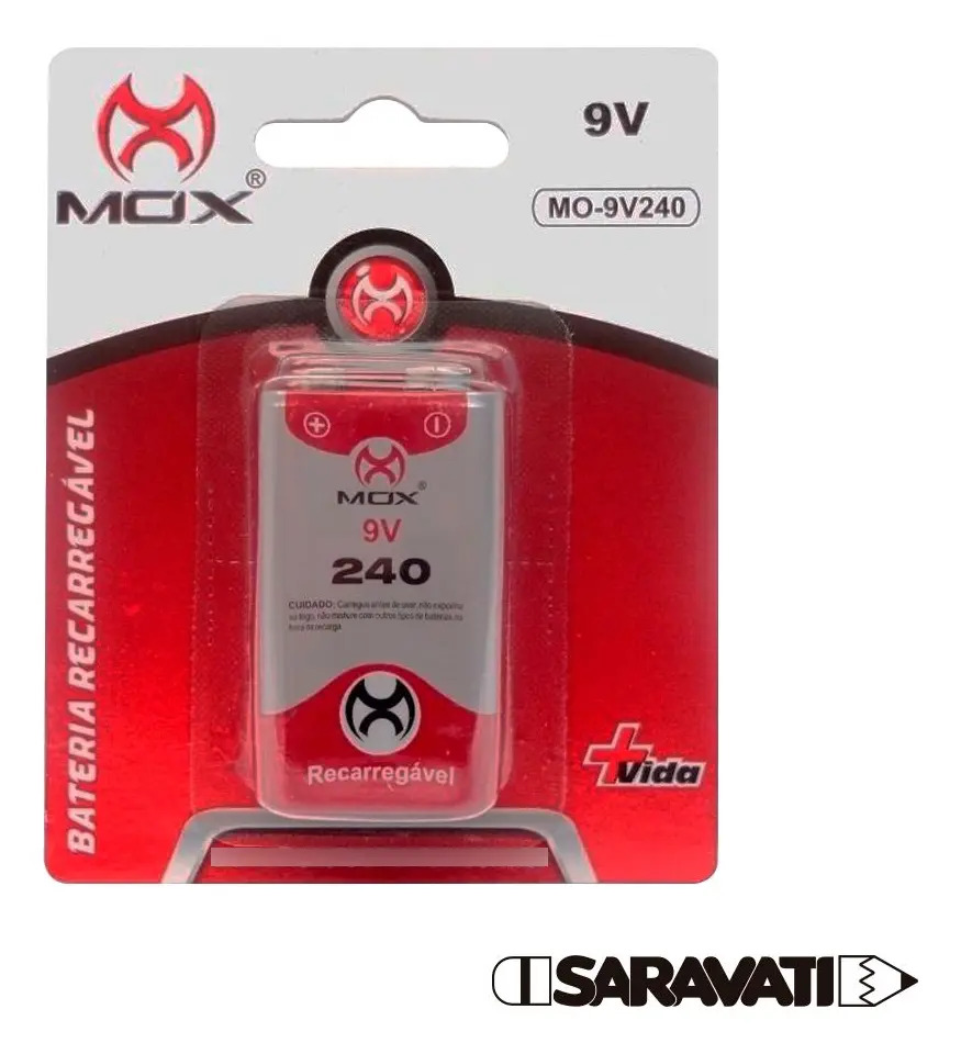 BATERIA 9V RECARREGAVEL MOX