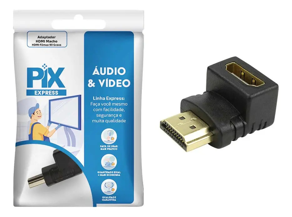 ADAPTADOR HDMI 90 GRAUS - PIX