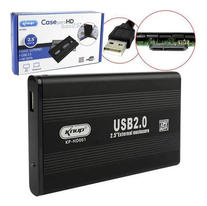 CASE HD 2,5 USB 2.0 KNUP KP-HD001