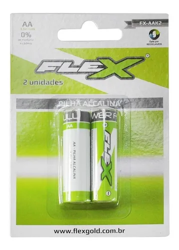 PILHA ALCALINA AA C/ 4 FLEX
