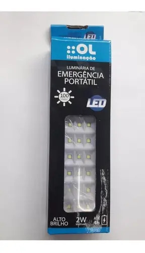 LUMINÁRIA DE EMERGÊNCIA 2W BIVOLT - GALAXY