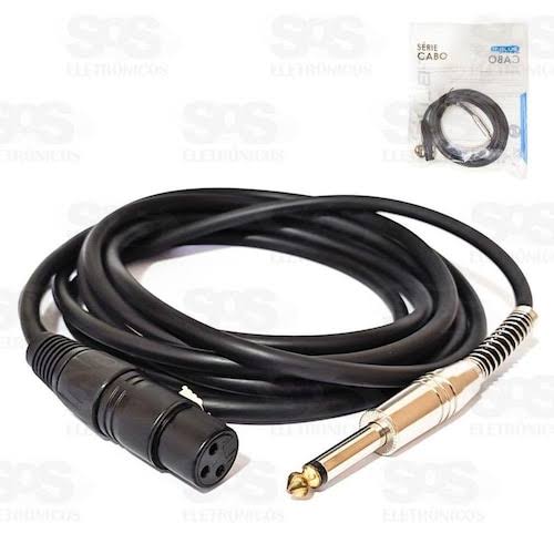 CABO MICROFONE P10 MONO X XLR 3M - IT-BLUE