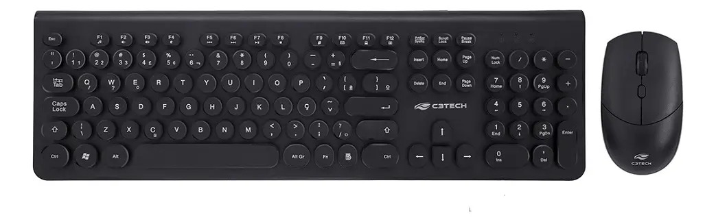 KIT TECLADO E MOUSE WIRELESS K-W80 C3T
