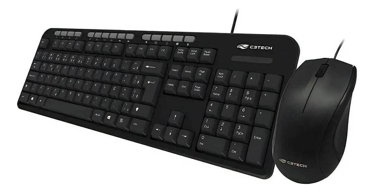 KIT TECLADO E MOUSE C/ FIO KT-W200BK - C3TECH