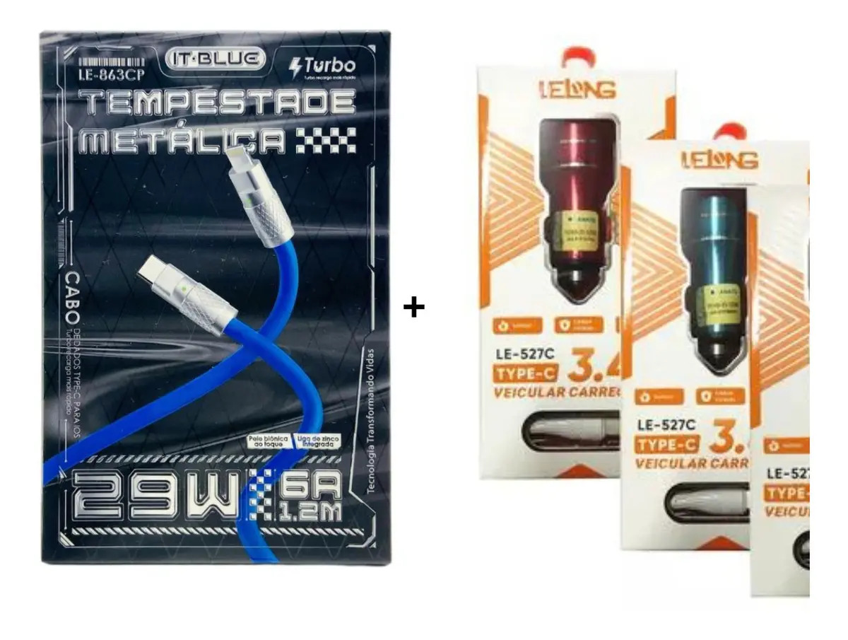 CARREGADOR VEICULAR C/ 1USB TIPO C - UCV-P10 - C3T