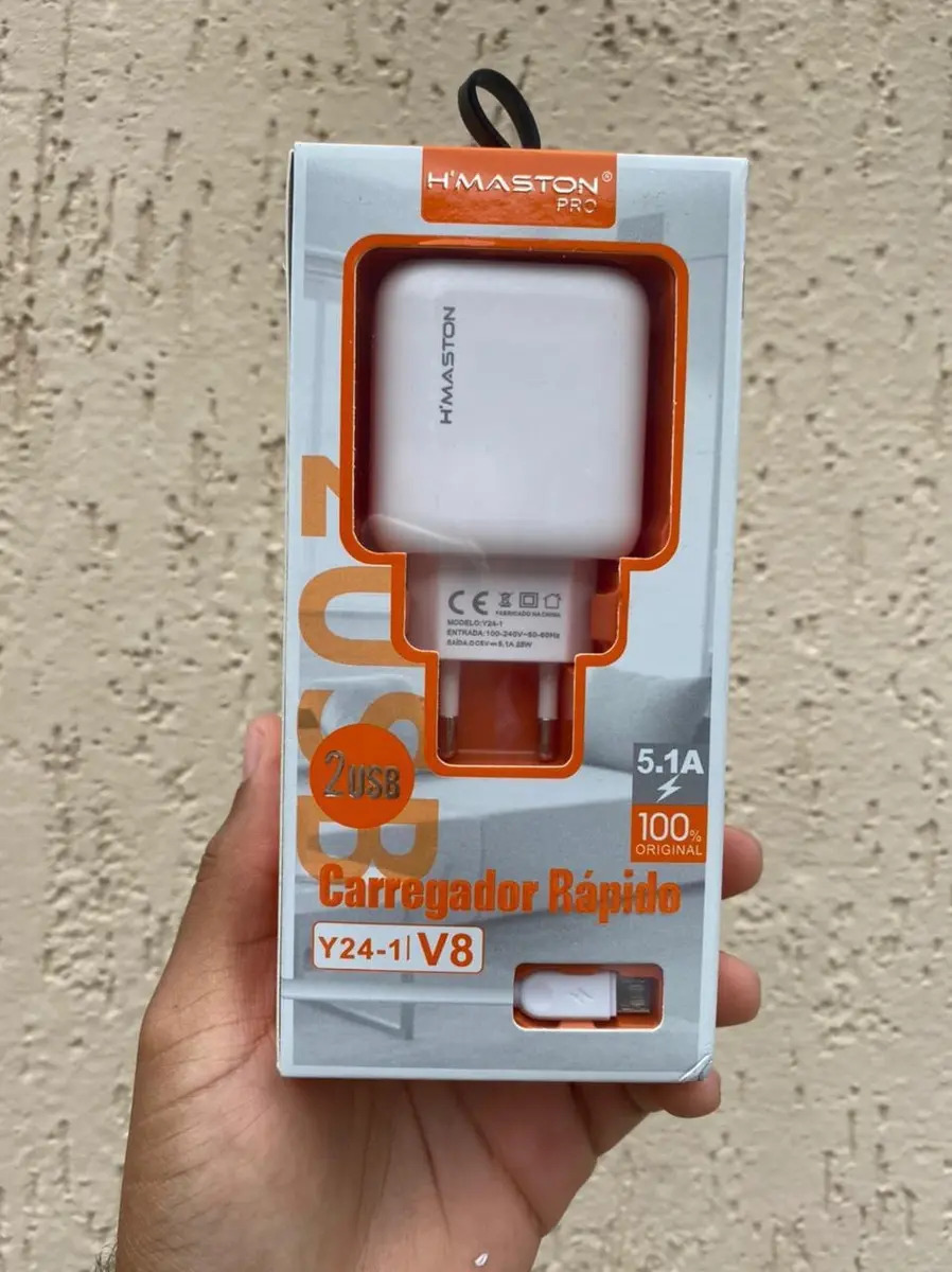 CARREGADOR V8 C/ 2 USB 5.1A Y24-1 - H'MASTON